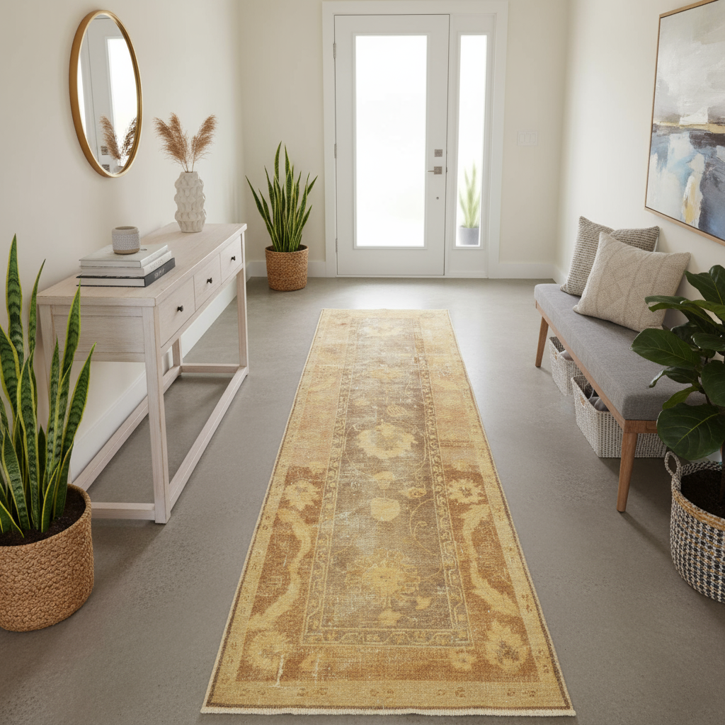 2.11 x 10 ft Hand Knotted Old Persian Mahal Runner