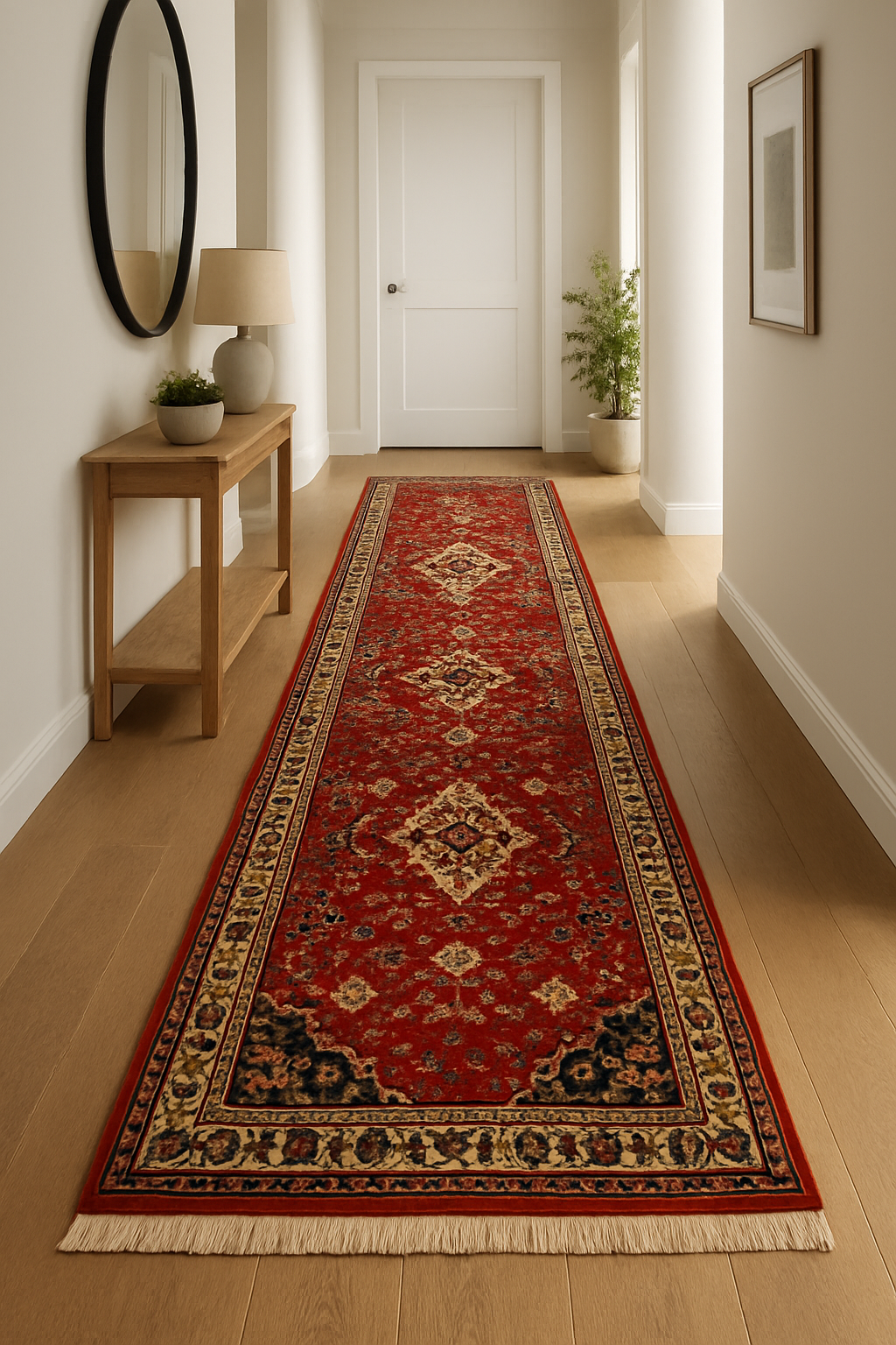 2.9 x 10.6 ft Hand Knotted Old Persian Hamadan Runner
