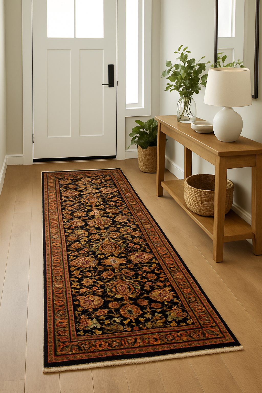 2.1 x 12 ft Hand Knotted Old Persian Hamadan Runner