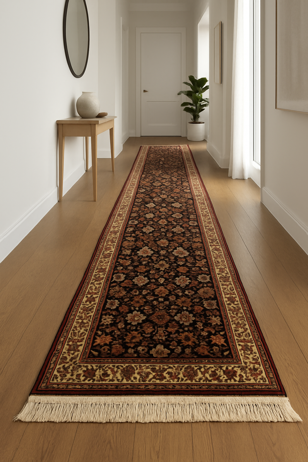 2.7 x 10.4 ft Hand Knotted Pakistani Kashan Runner