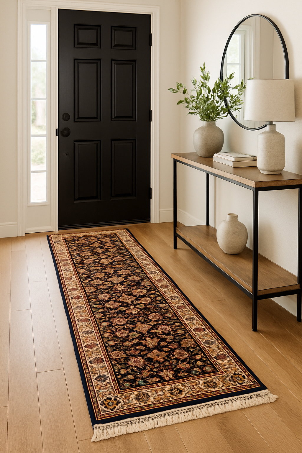2.7 x 10.4 ft Hand Knotted Pakistani Kashan Runner