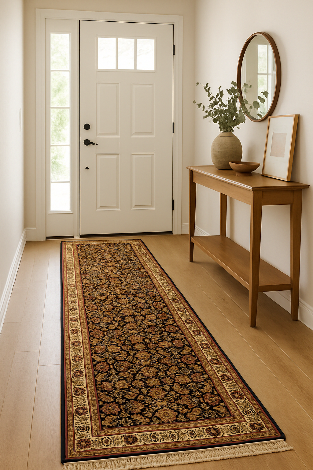 2.7 x 12 ft Hand Knotted Indian Herati Runner