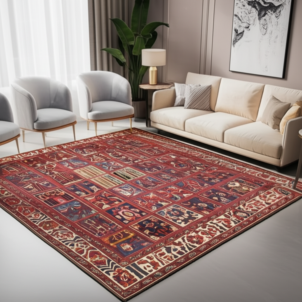 6.8 x 9.10 ft Hand Knotted Old Persian Bakhtiari Rug