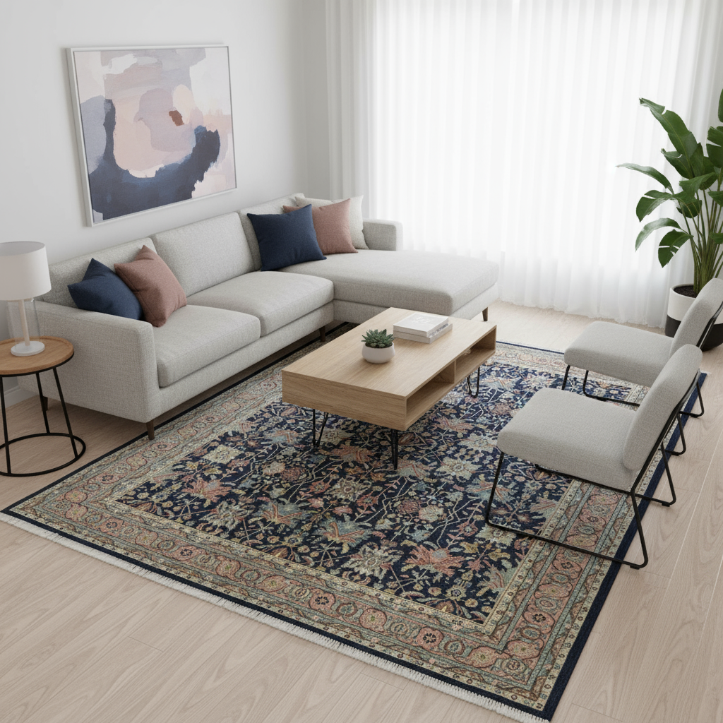 8.10 x 11.9 ft Hand Knotted Sino Varamin Rug