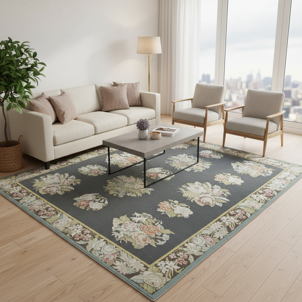 8.10 x 11.6 ft Handwoven Needlepoint Rug