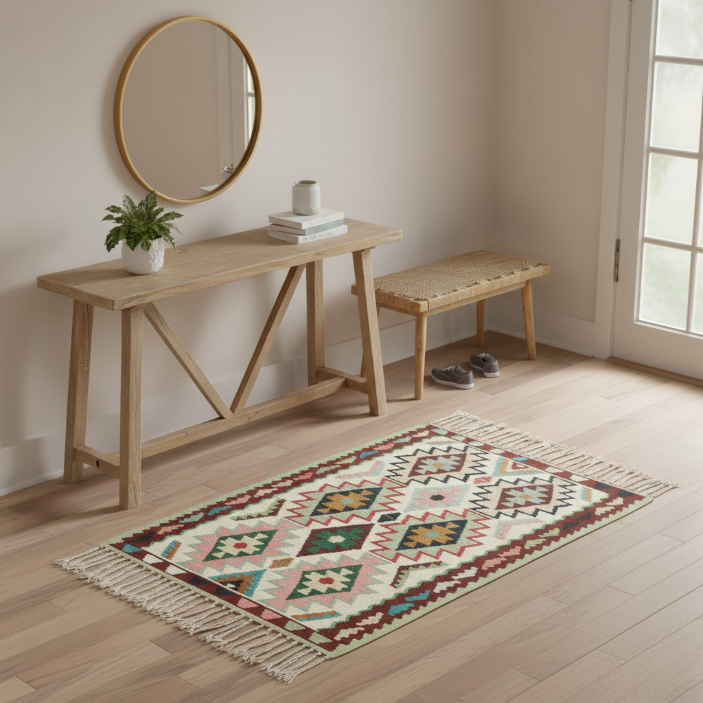 3.1 x 5.4 ft Hand Woven Turkish Kilim Rug