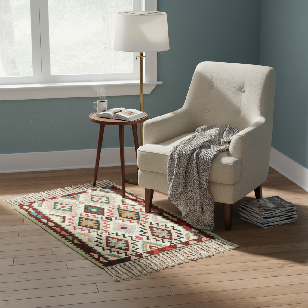 3.1 x 5.4 ft Hand Woven Turkish Kilim Rug
