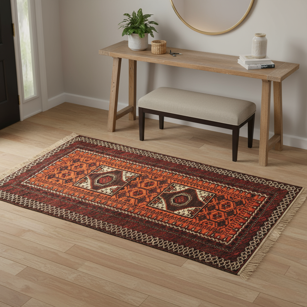 3.4 x 6.7 ft Hand Knotted Old Persian Baluch Rug