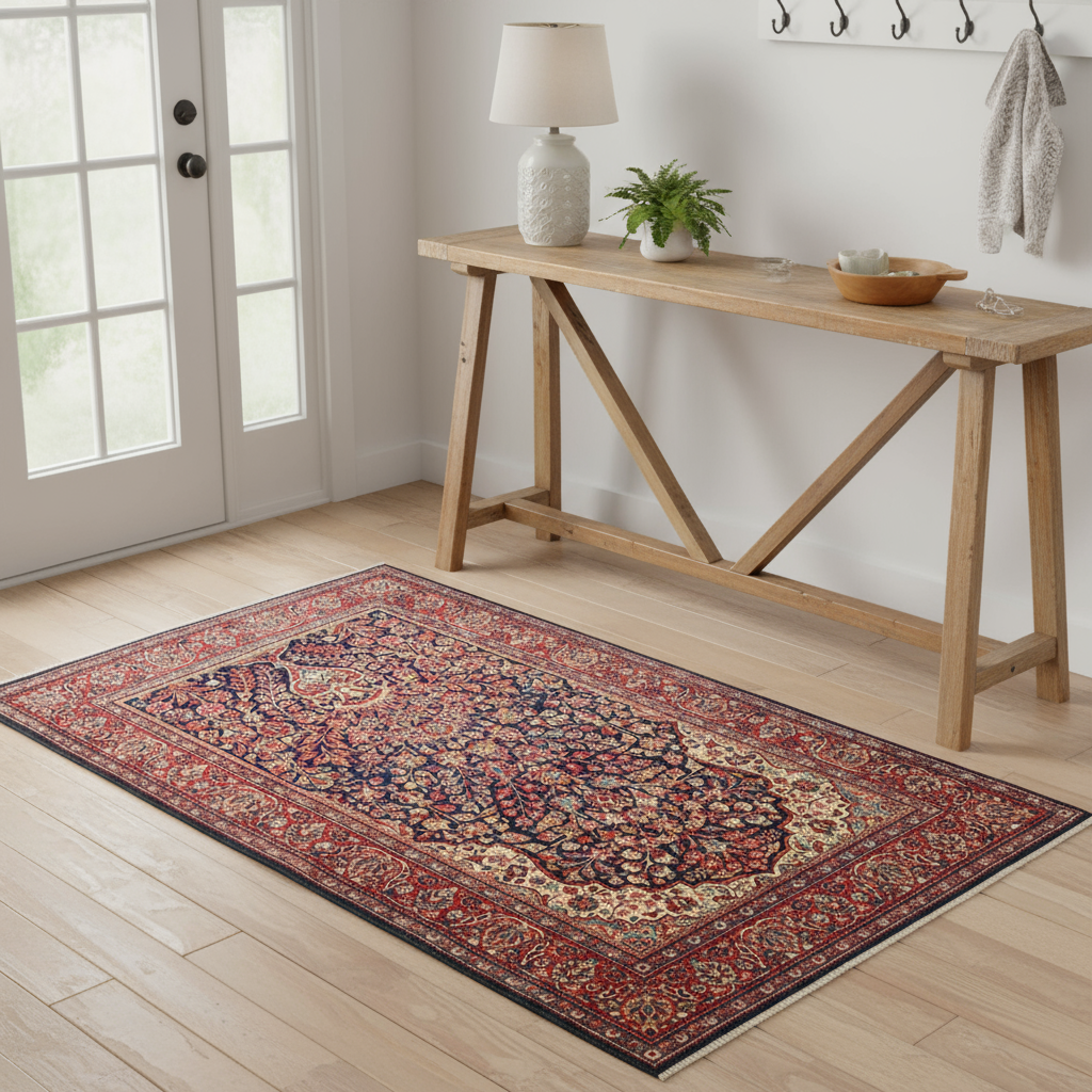 3.5 x 5.1 ft Hand Knotted Persian Kerman Rug
