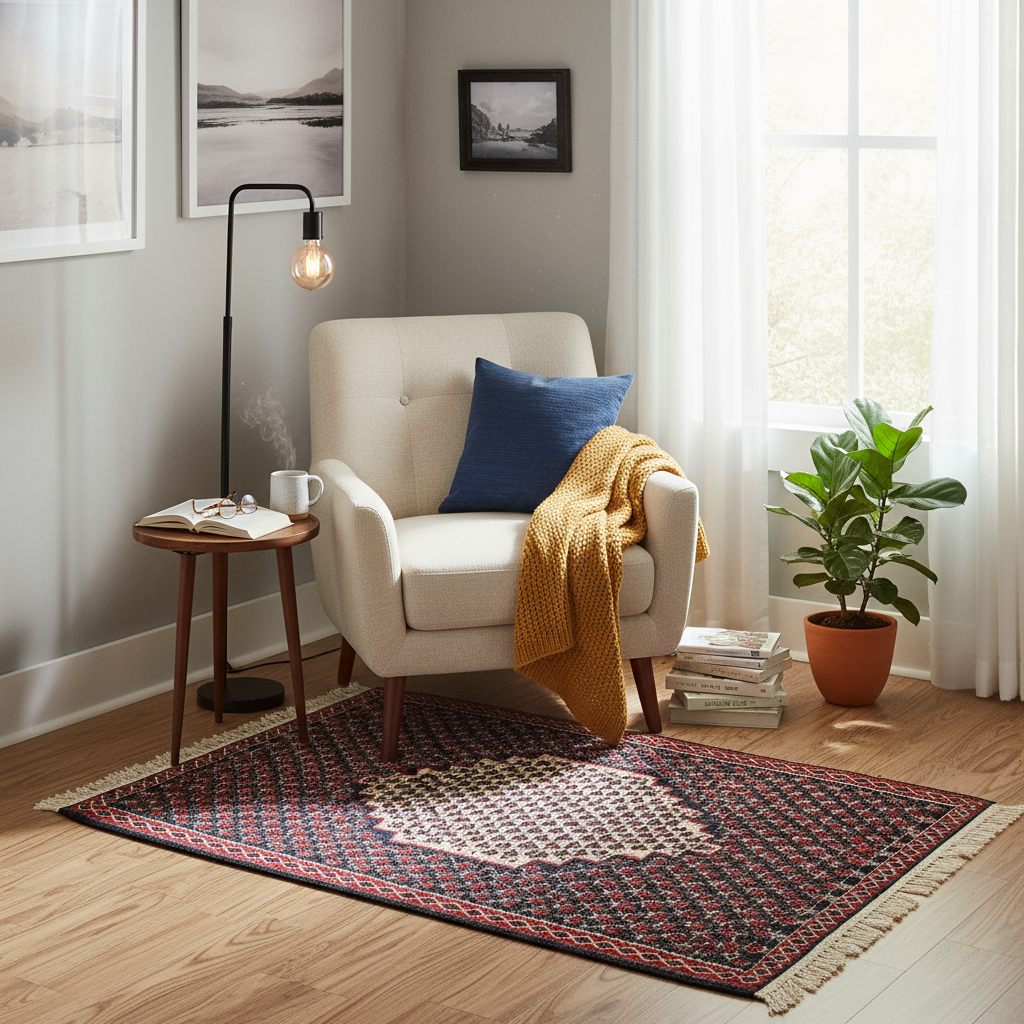 3.7 x 4.10 ft Hand Knotted Persian Kilim Rug