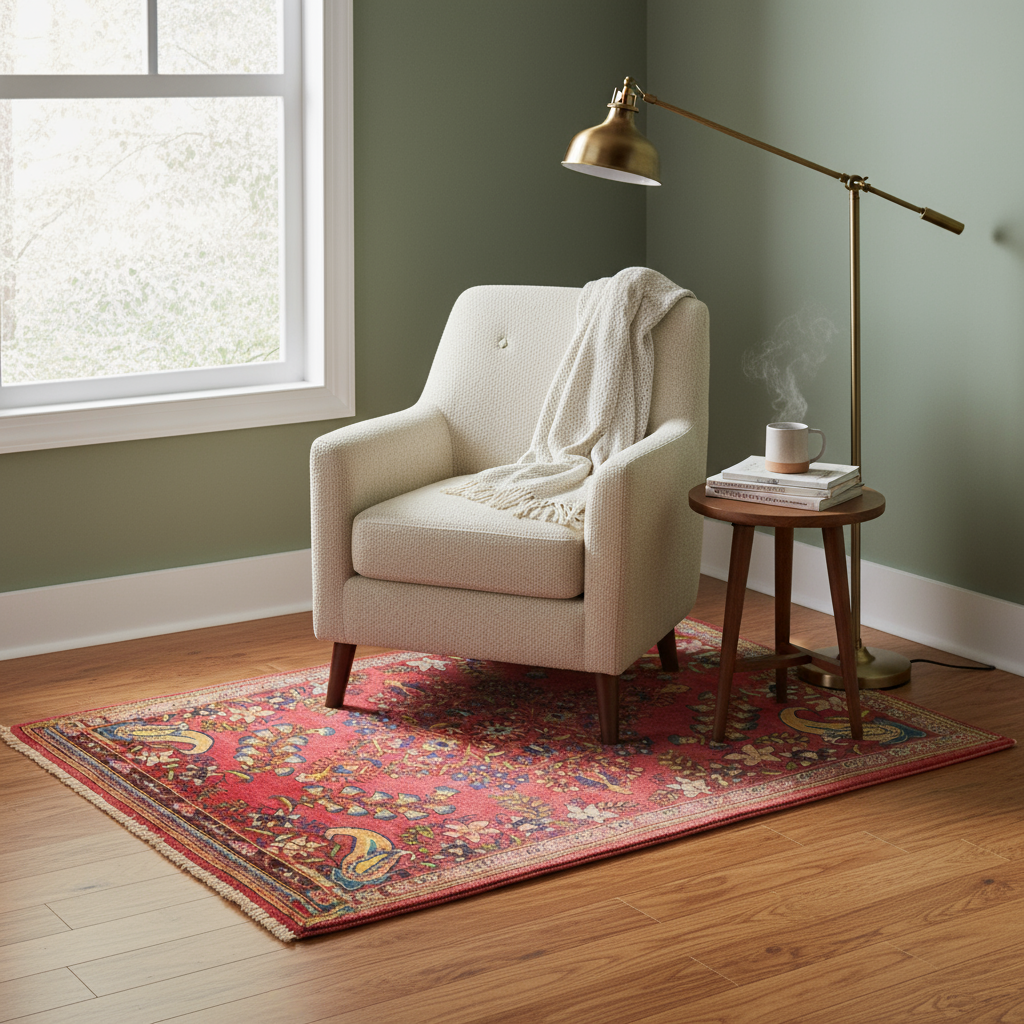 2.4 x 3.5 ft Hand Knotted Persian Kashan Rug