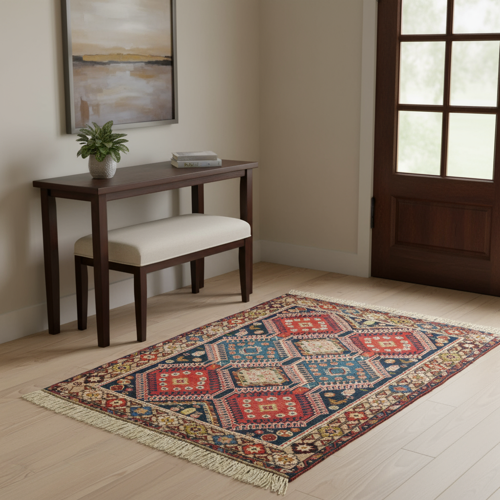 3.3 x 5 ft Hand Knotted Persian Yalamah Rug