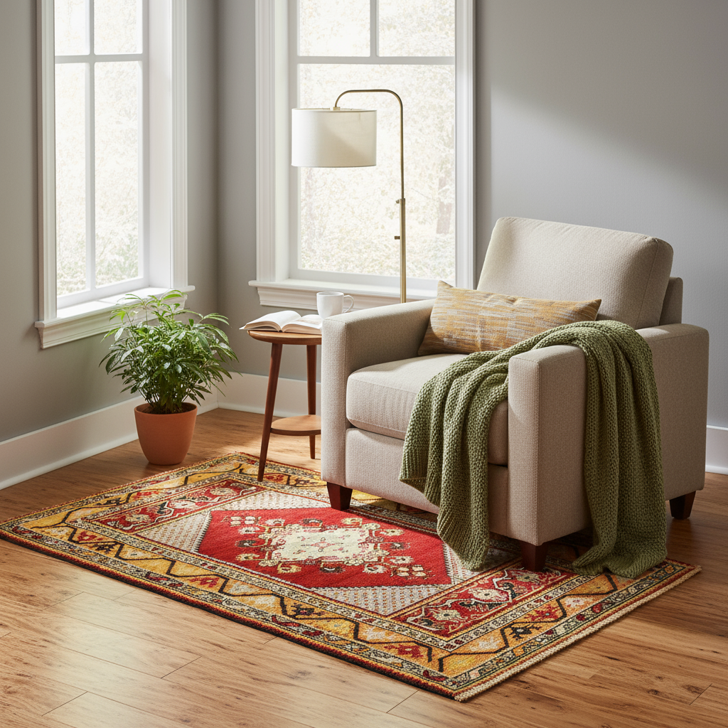 3.3 x 5.2 ft Hand Knotted Turkish Oushak Rug