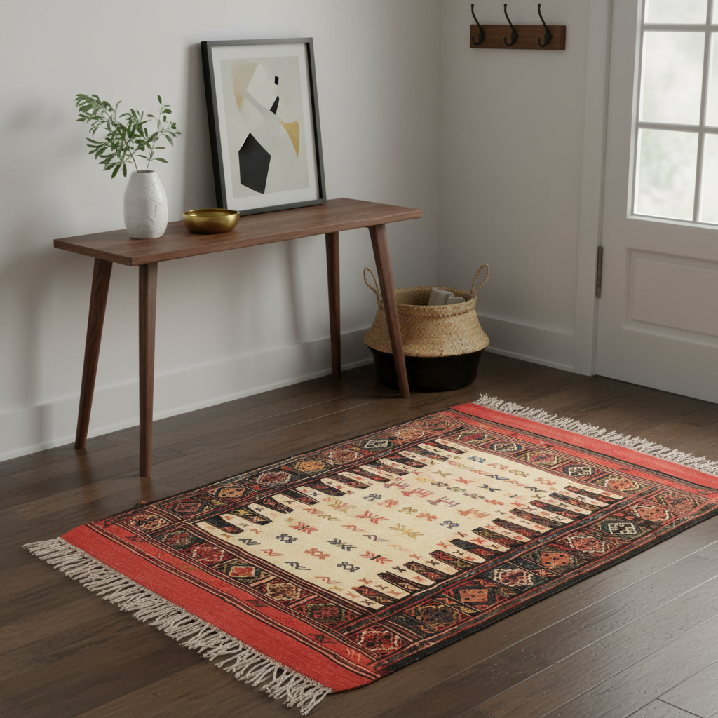 3 x 5 ft Hand Knotted Turkish Kilim Rug