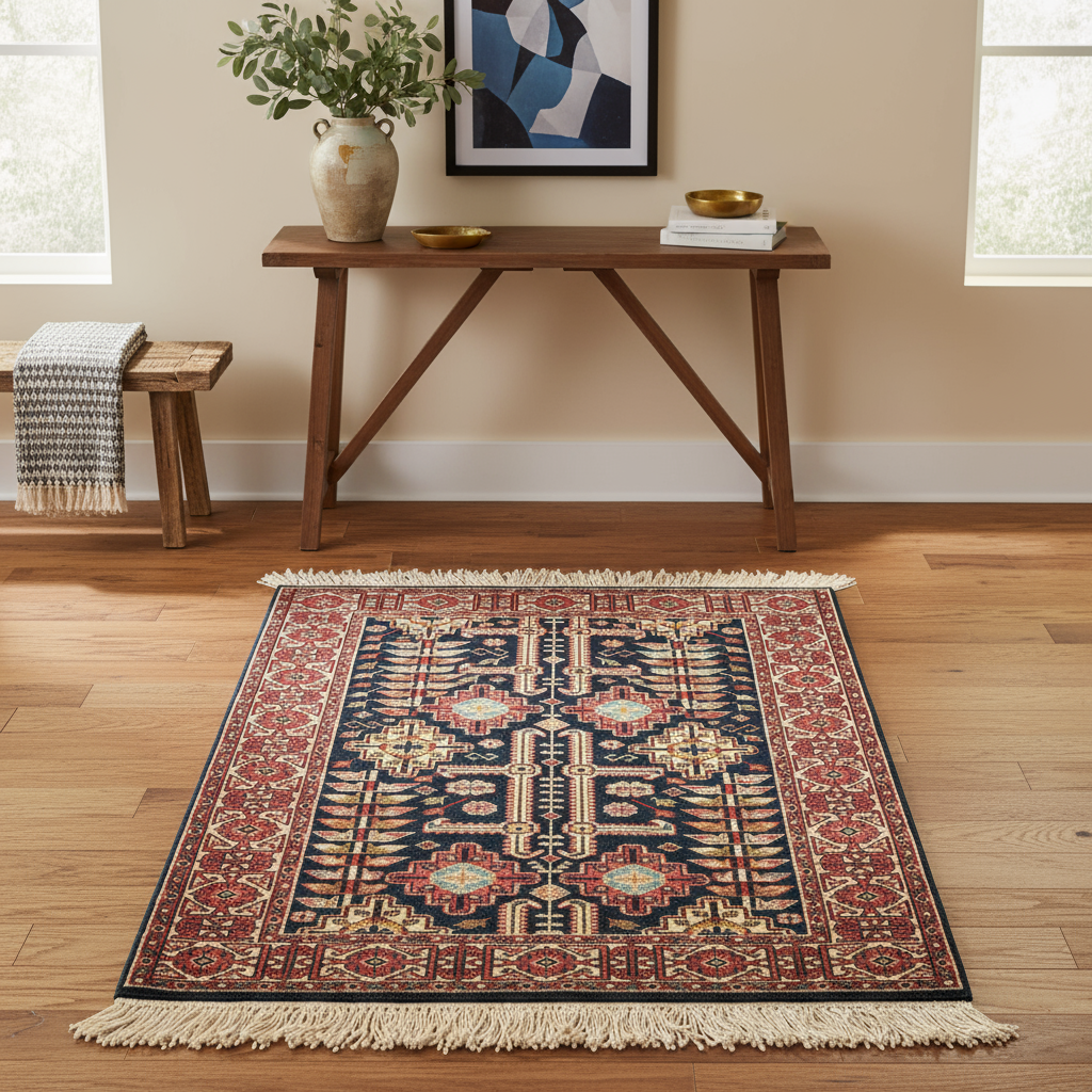 3.3 x 5 ft Hand Knotted Romanian Yalama Rug