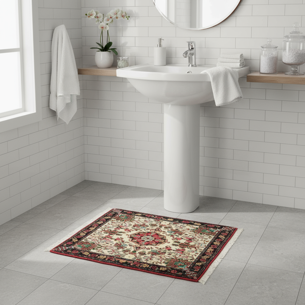 2.7 x 3.2 ft Hand Knotted Persian Bidjar Rug