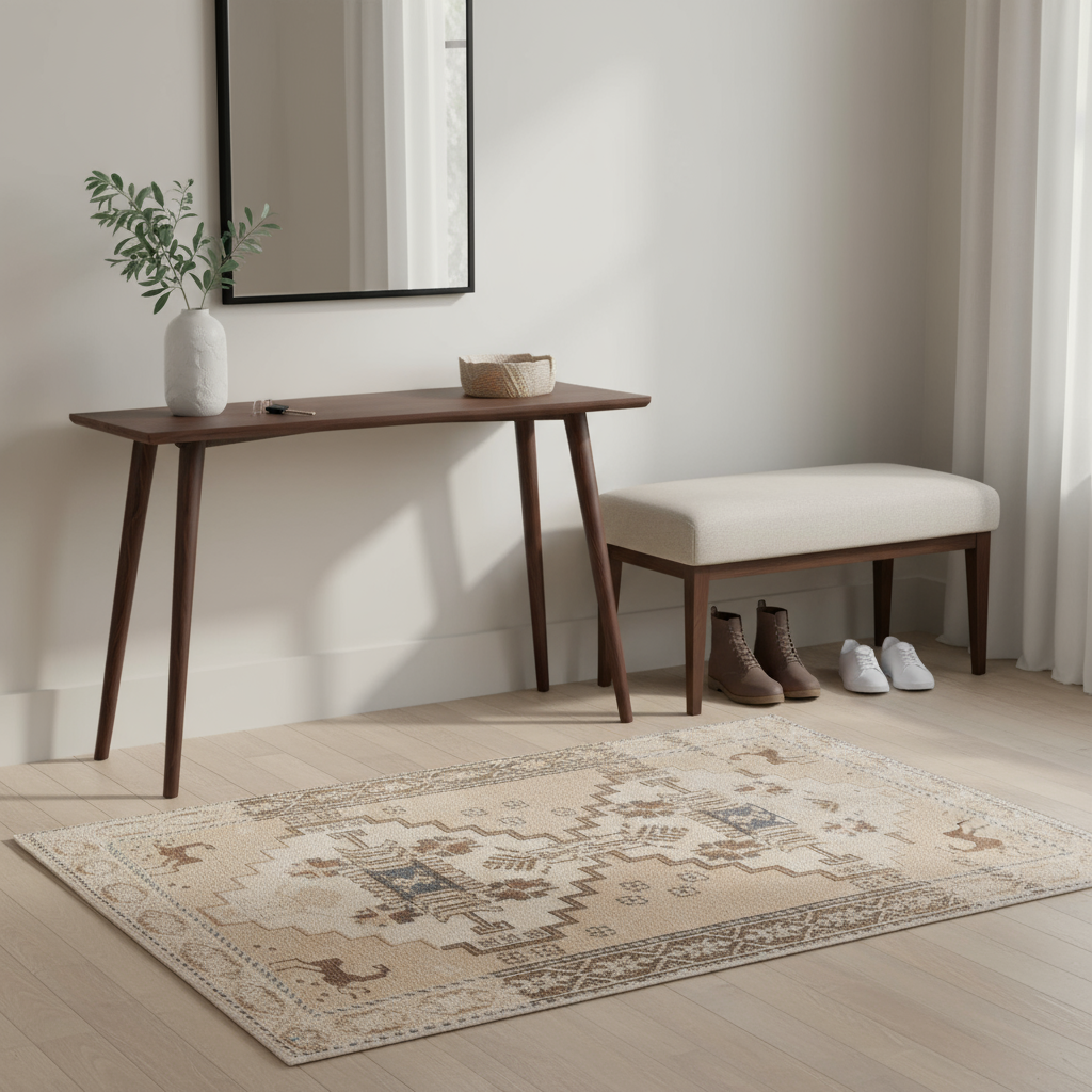 2.7 x 3.7 ft Hand Knotted Turkish Oushak Rug