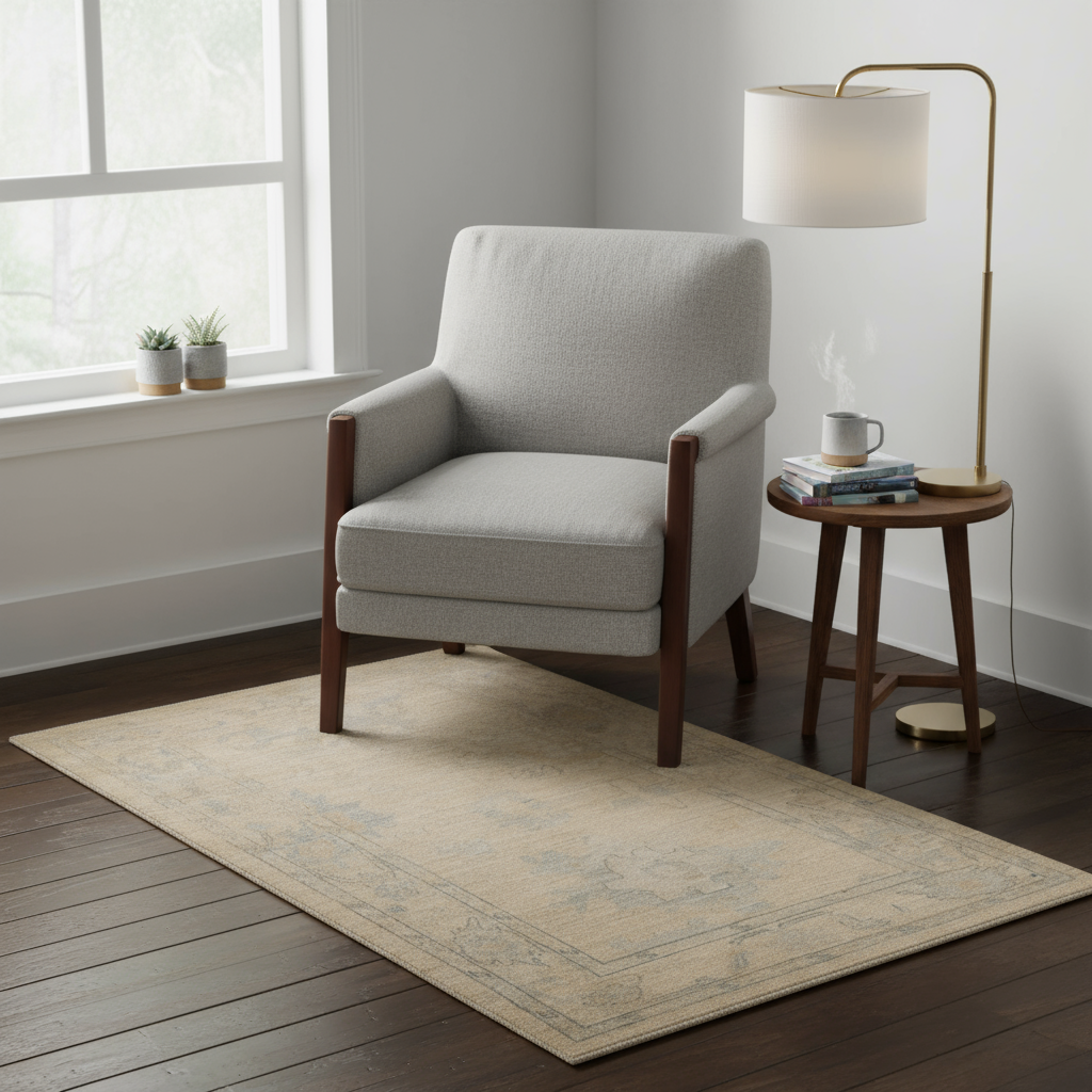 3.1 x 4.11 ft Hand Knotted Oushak Rug