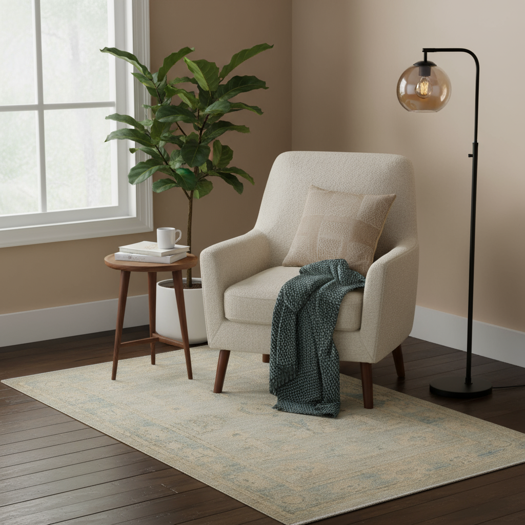 3.1 x 4.11 ft Hand Knotted Oushak Rug