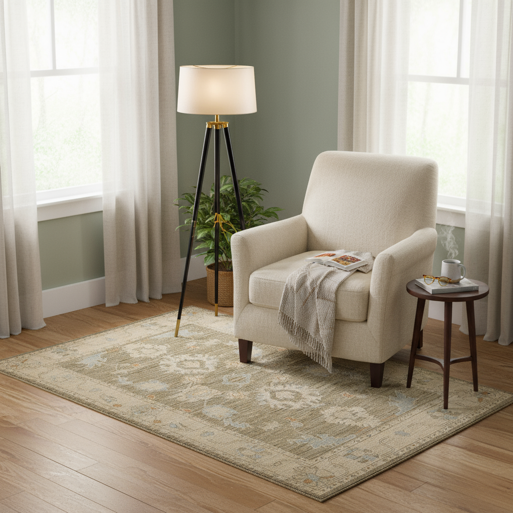 3.2 x 5 ft Hand Knotted Oushak Rug
