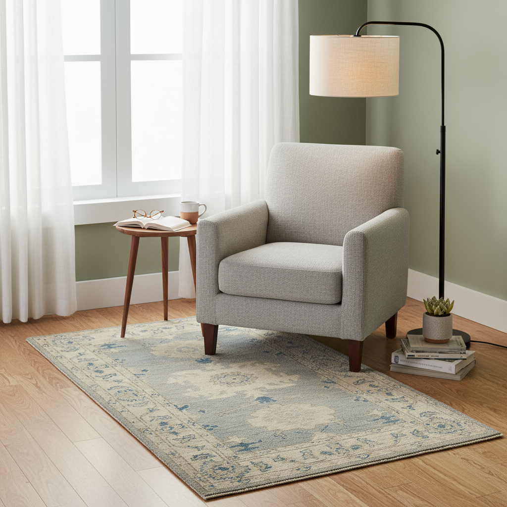 3 x 5.1 ft Hand Knotted Oushak Rug