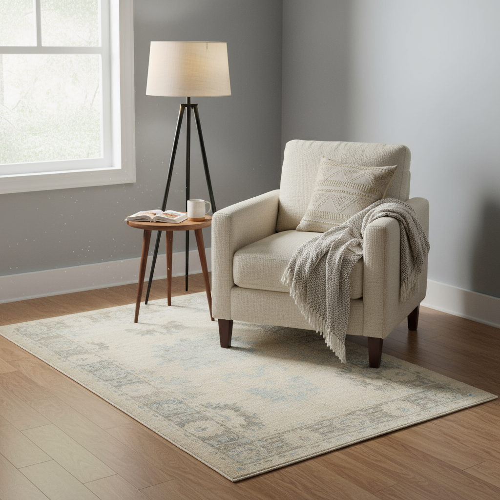 3.2 x 4.11 ft Hand Knotted Oushak Rug