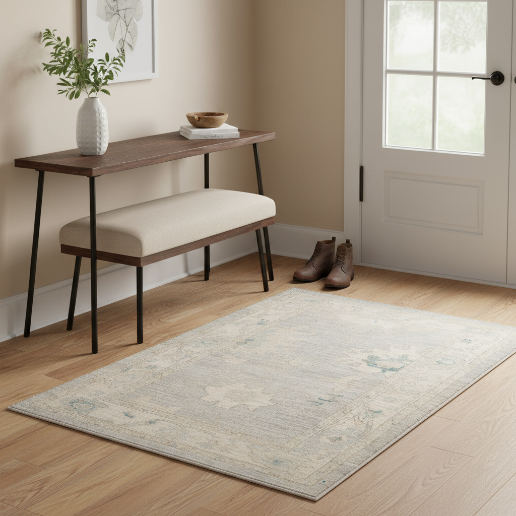 3.3 x 4.10 ft Hand Knotted Oushak Rug