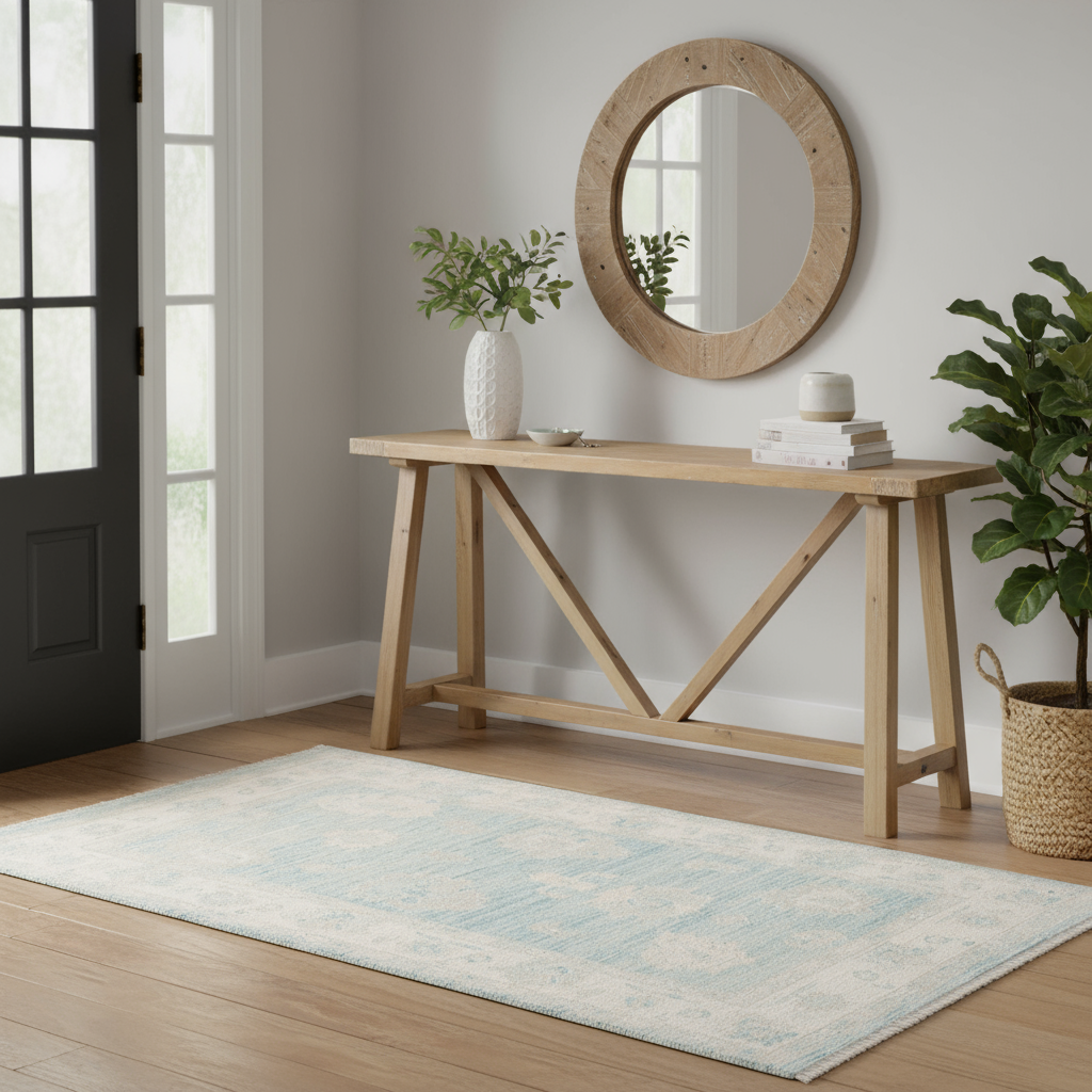 3.1 x 5.1 ft Hand Knotted Oushak Rug
