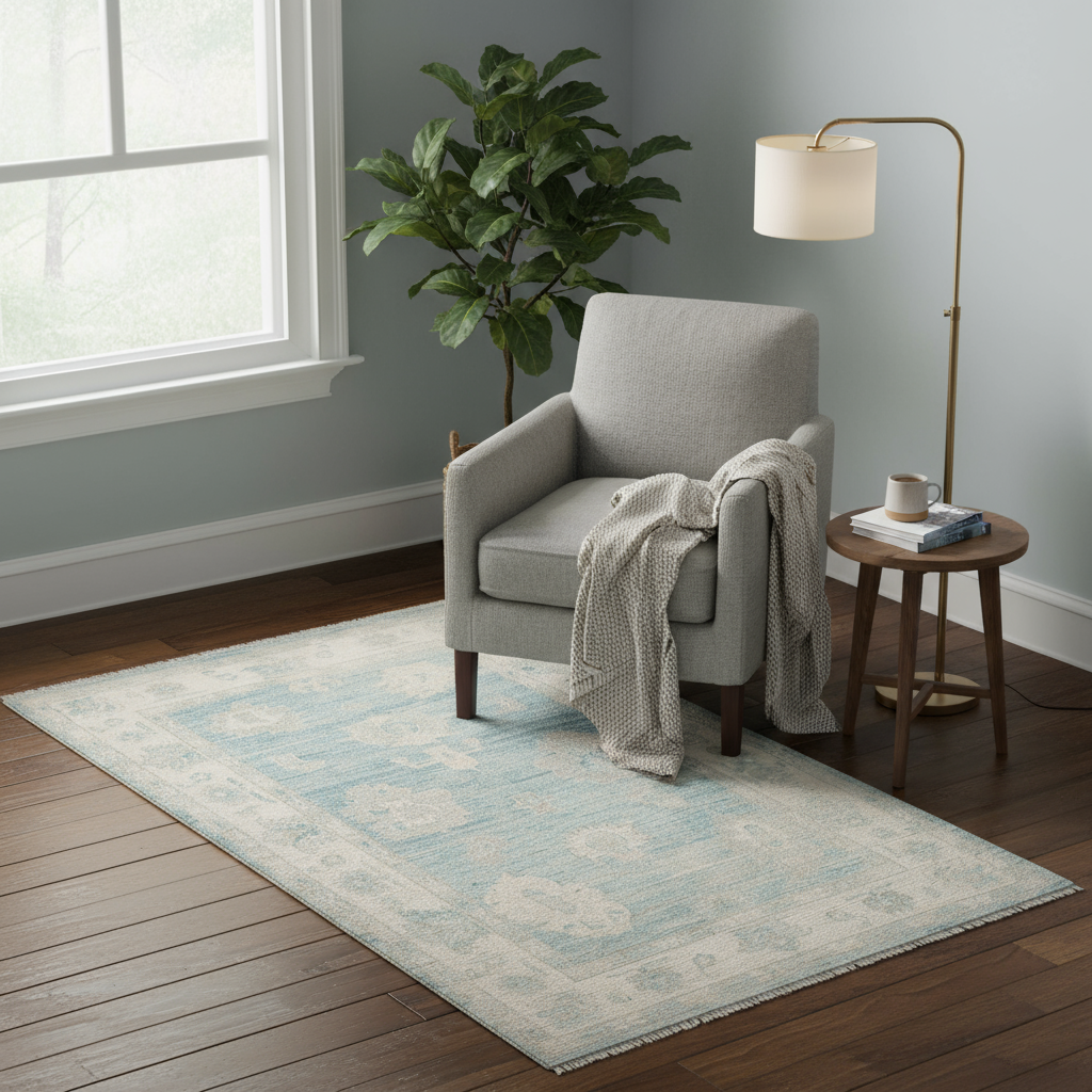 3.1 x 5.1 ft Hand Knotted Oushak Rug