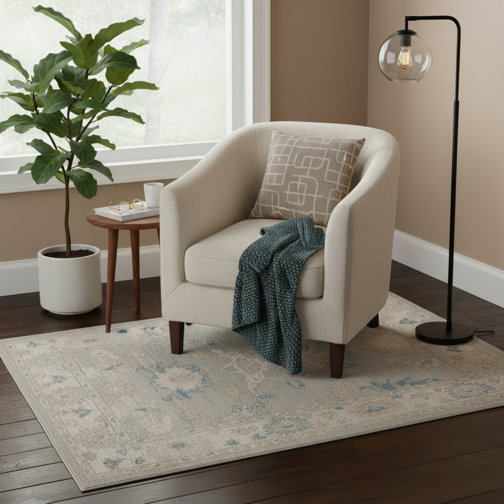 3.3 x 4.10 ft Hand Knotted Oushak Rug