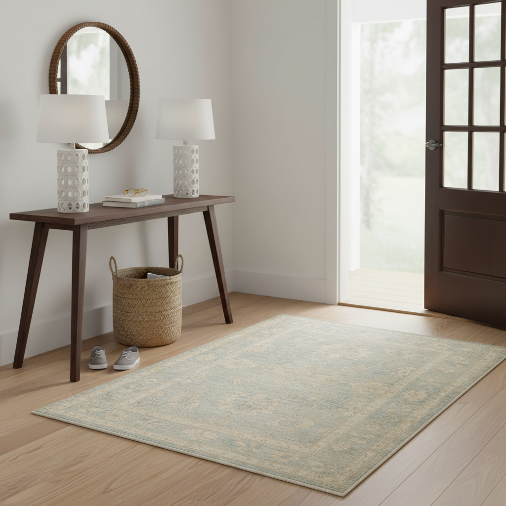 3.10 x 5.8 ft Hand Knotted Oushak Rug