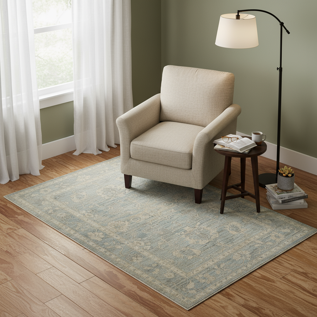 3.10 x 5.8 ft Hand Knotted Oushak Rug