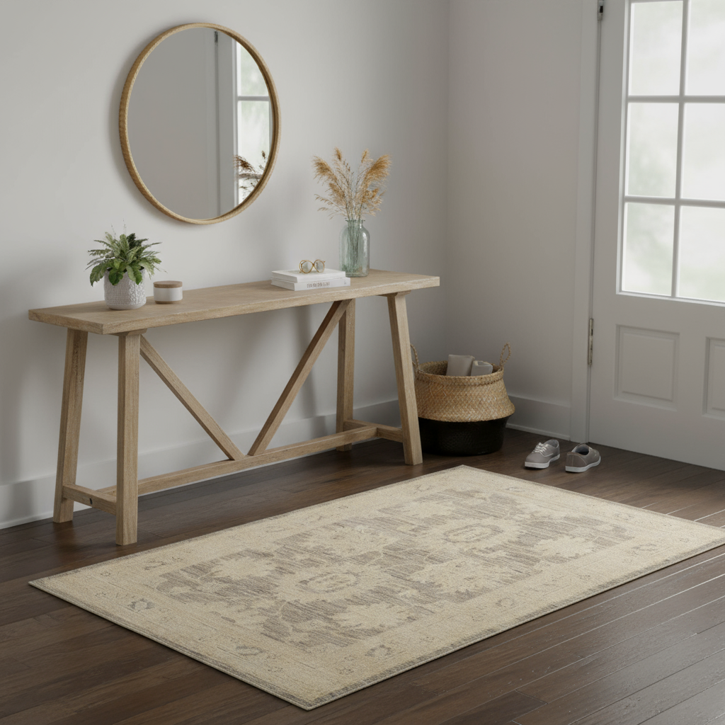 3.10 x 5.9 ft Hand Knotted Oushak Rug