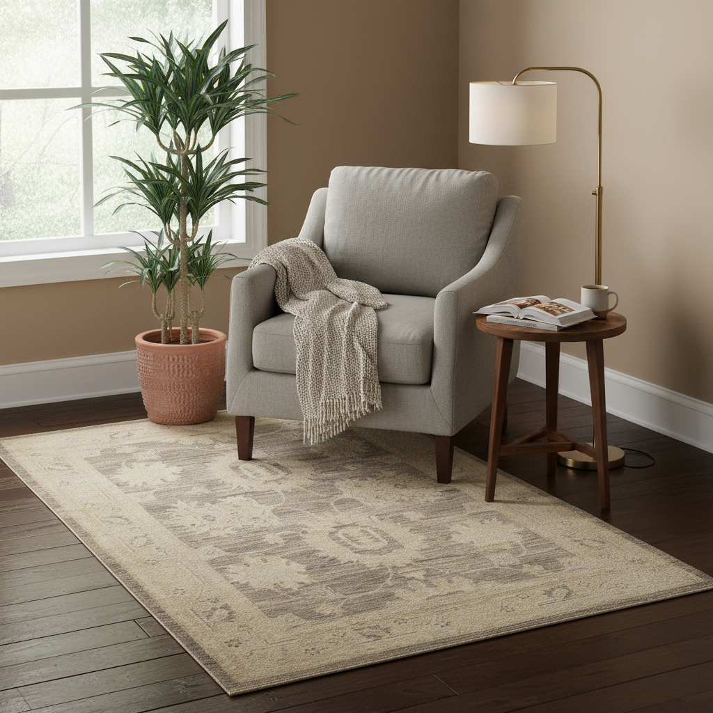 3.10 x 5.9 ft Hand Knotted Oushak Rug