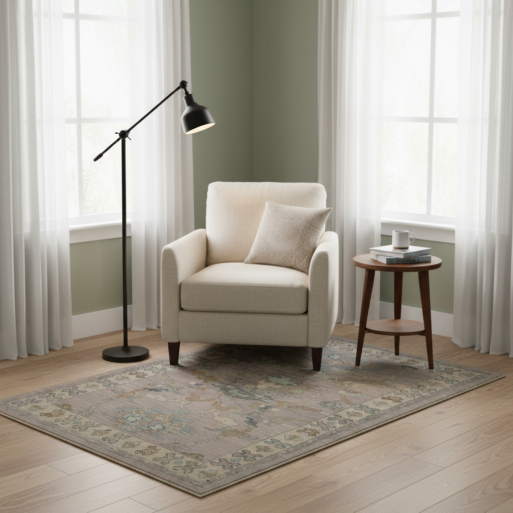 3.6 x 5.4 ft Hand Knotted Oushak Rug