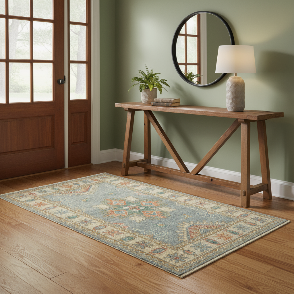 3.4 x 5.4 ft Hand Knotted Oushak Rug