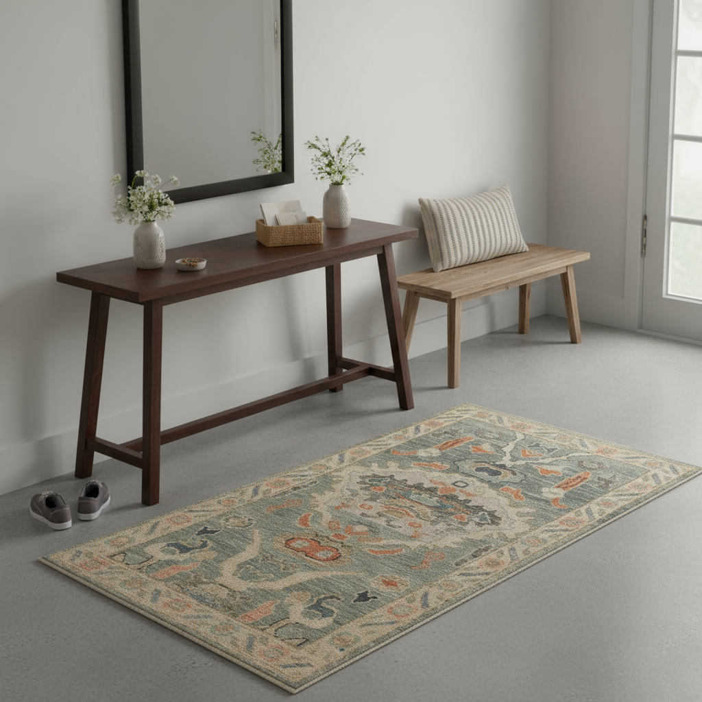 3 x 5.5 ft Hand Knotted Oushak Rug
