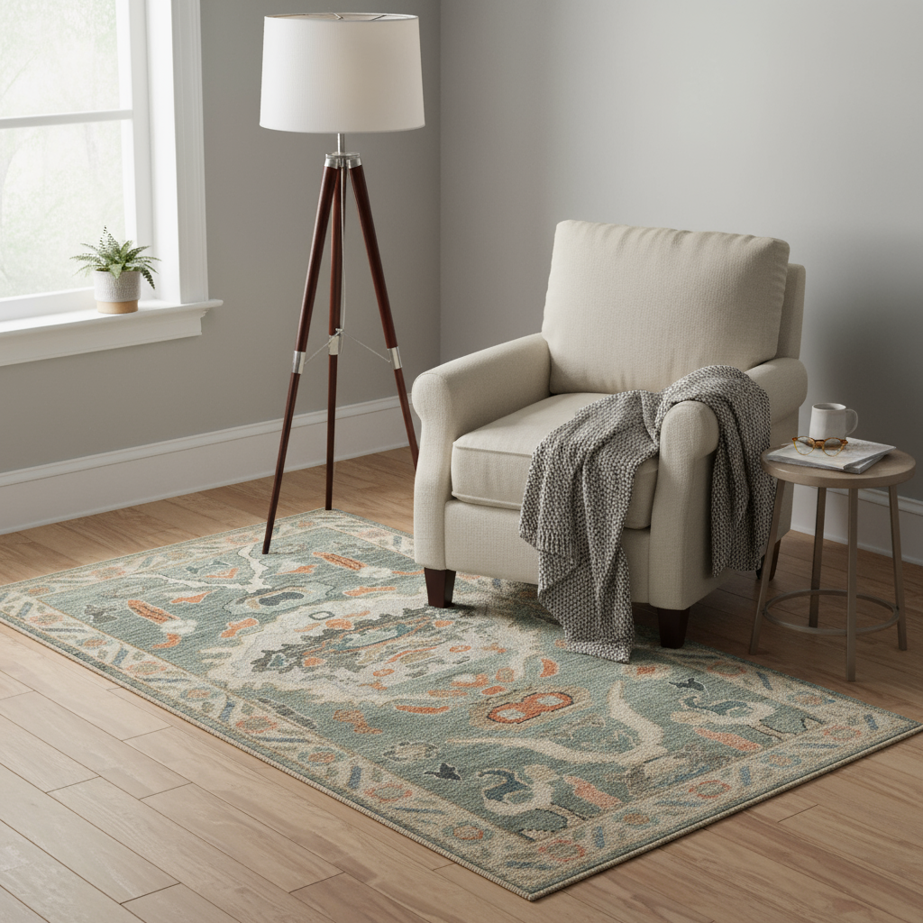 3 x 5.5 ft Hand Knotted Oushak Rug