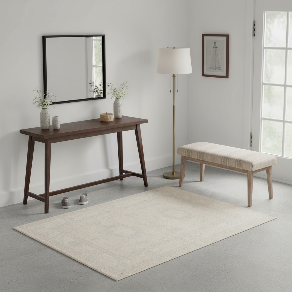 3.8 x 6 ft Hand Knotted Oushak Rug