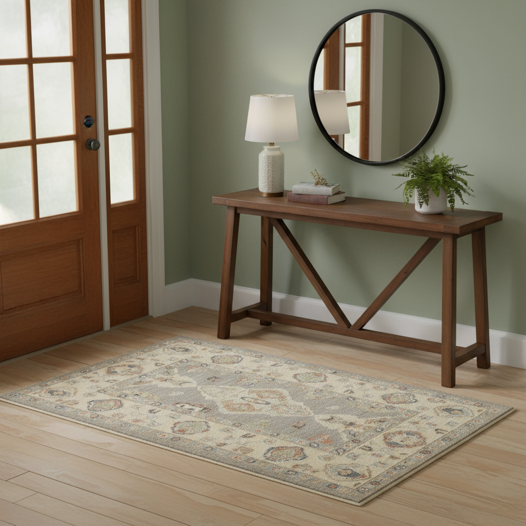 3.3 x 5 ft Hand Knotted Oushak Rug