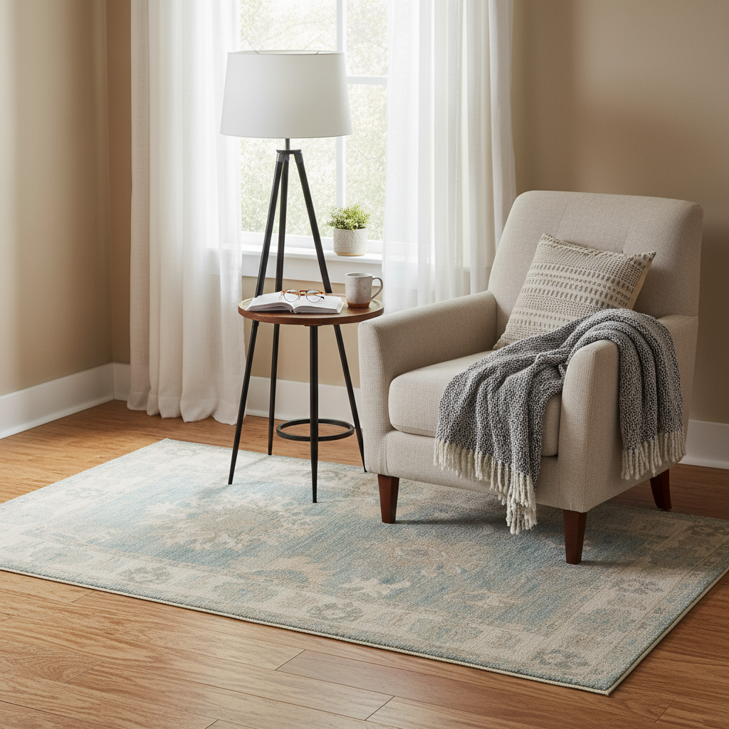 3.2 x 5 ft Hand Knotted Oushak Rug