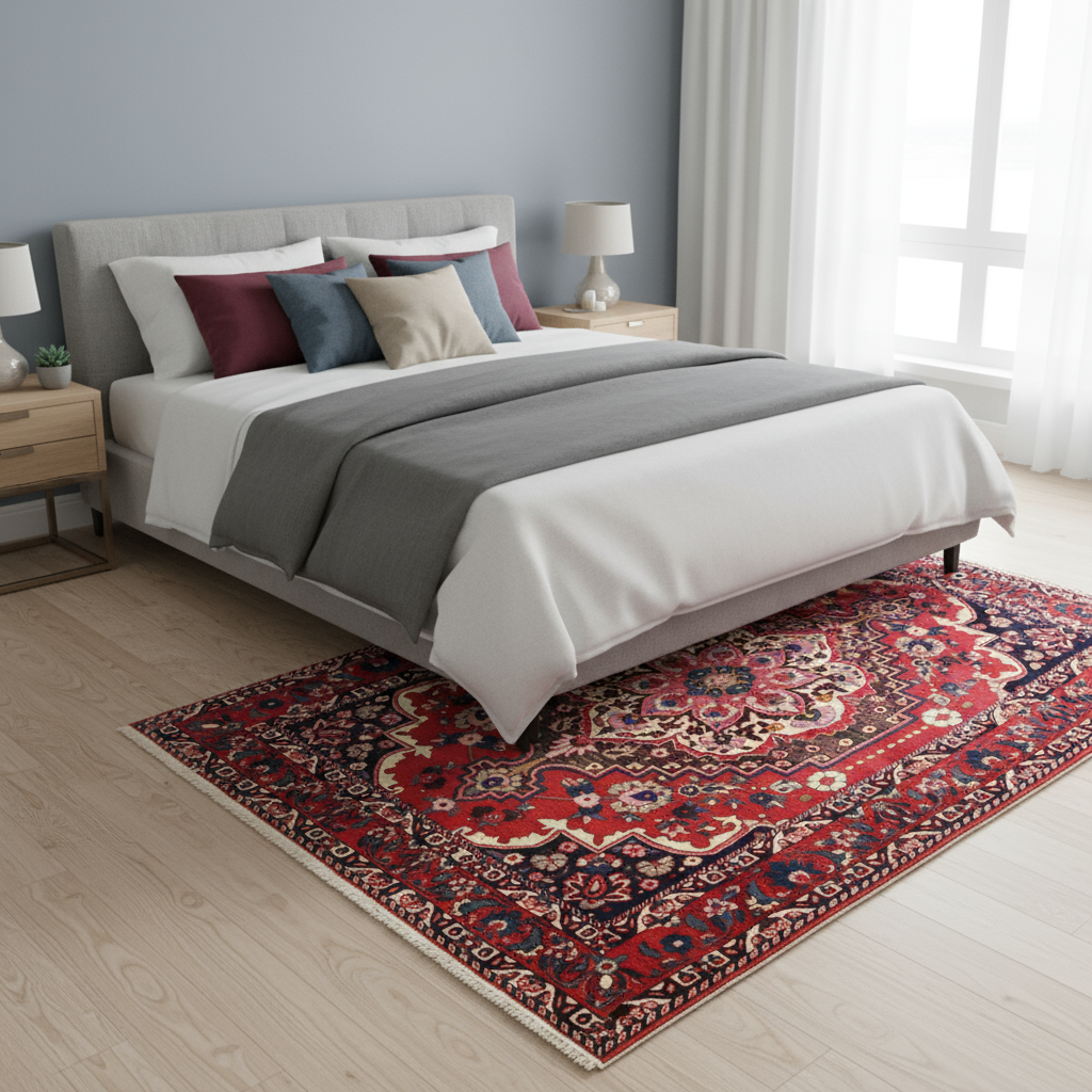 4.10 x 7 ft Hand Knotted Persian Mahal Rug