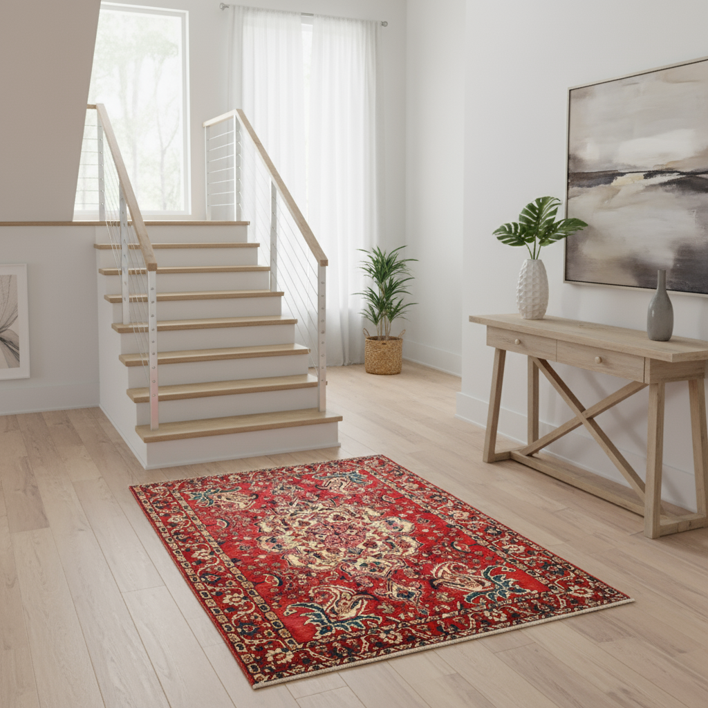 4.9 x 7.1 ft Hand Knotted Persian Bakhtiari Rug
