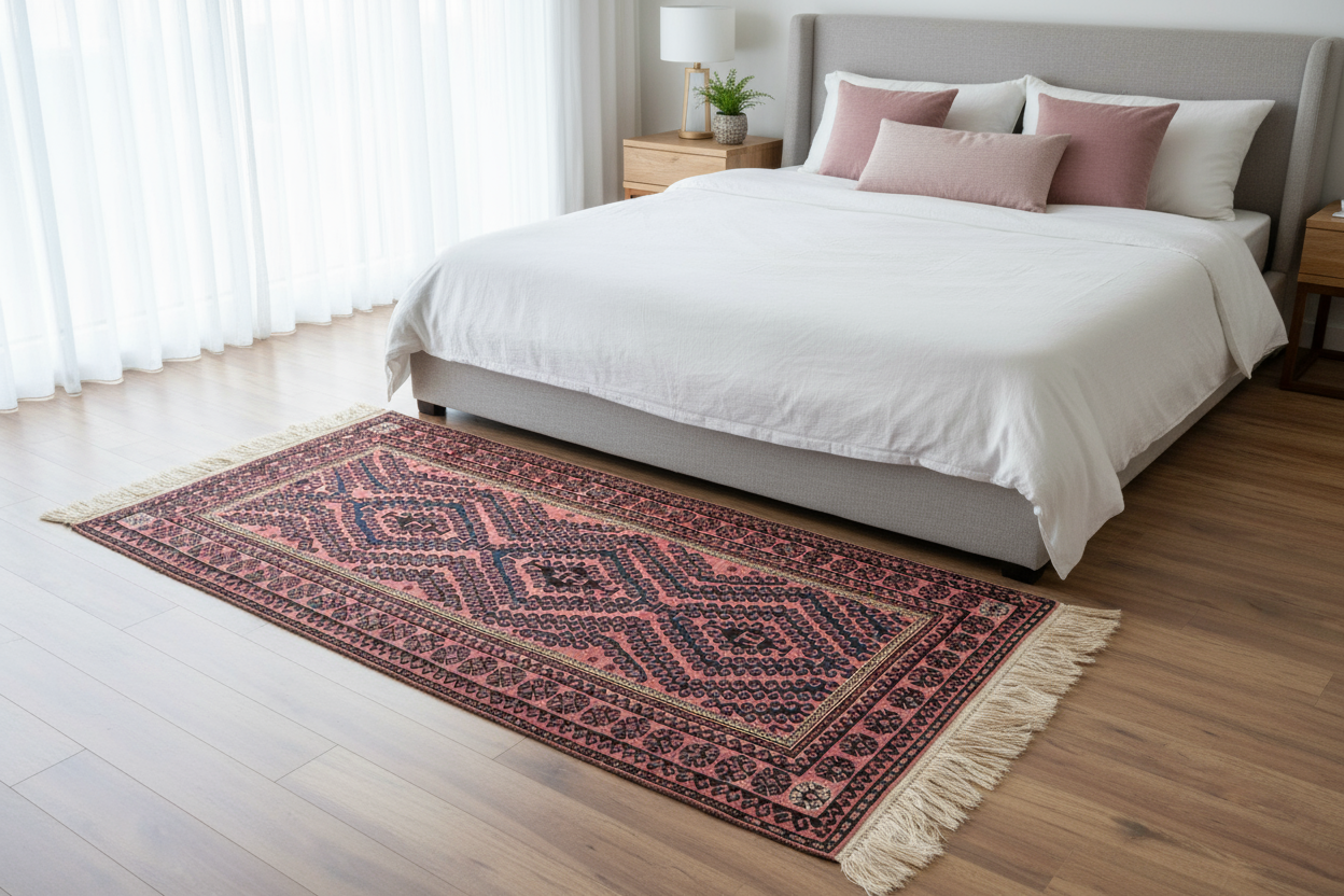 3.11 x 6.9 ft Hand Knotted Old Afghan Rug