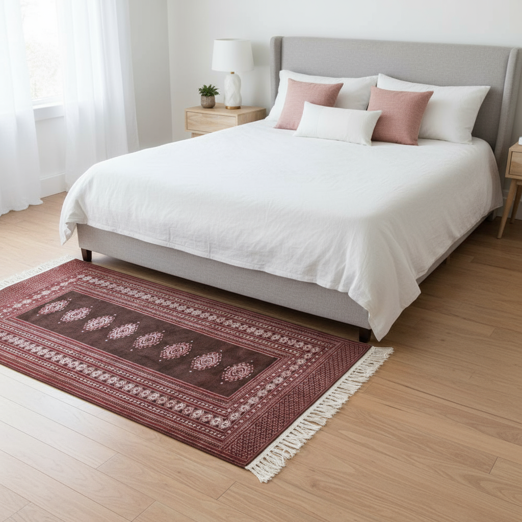 4 x 6 ft Hand Knotted Bokhara Rug