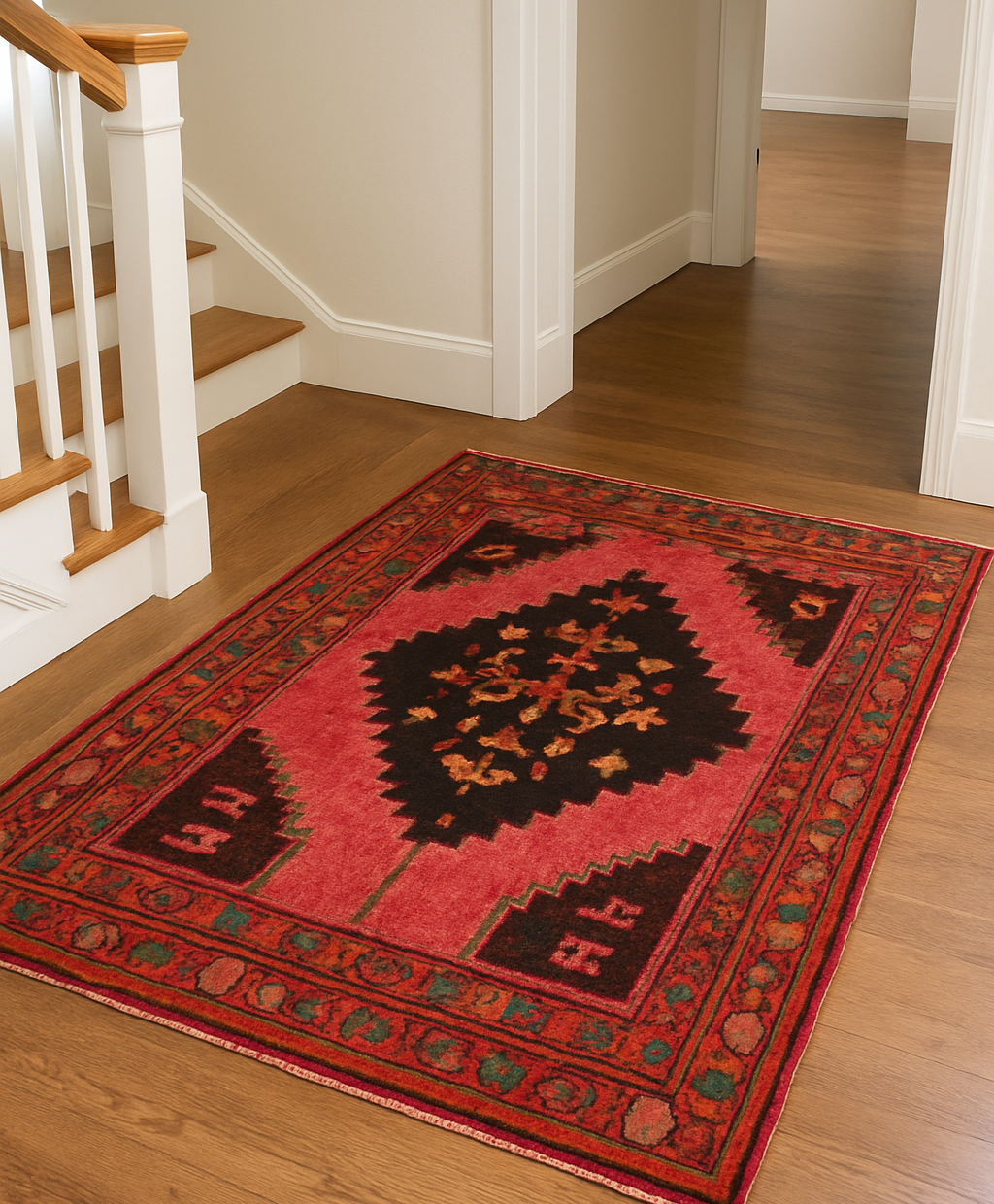 4.2 x 6.8 ft Hand Knotted Old Persian Hamadan Rug