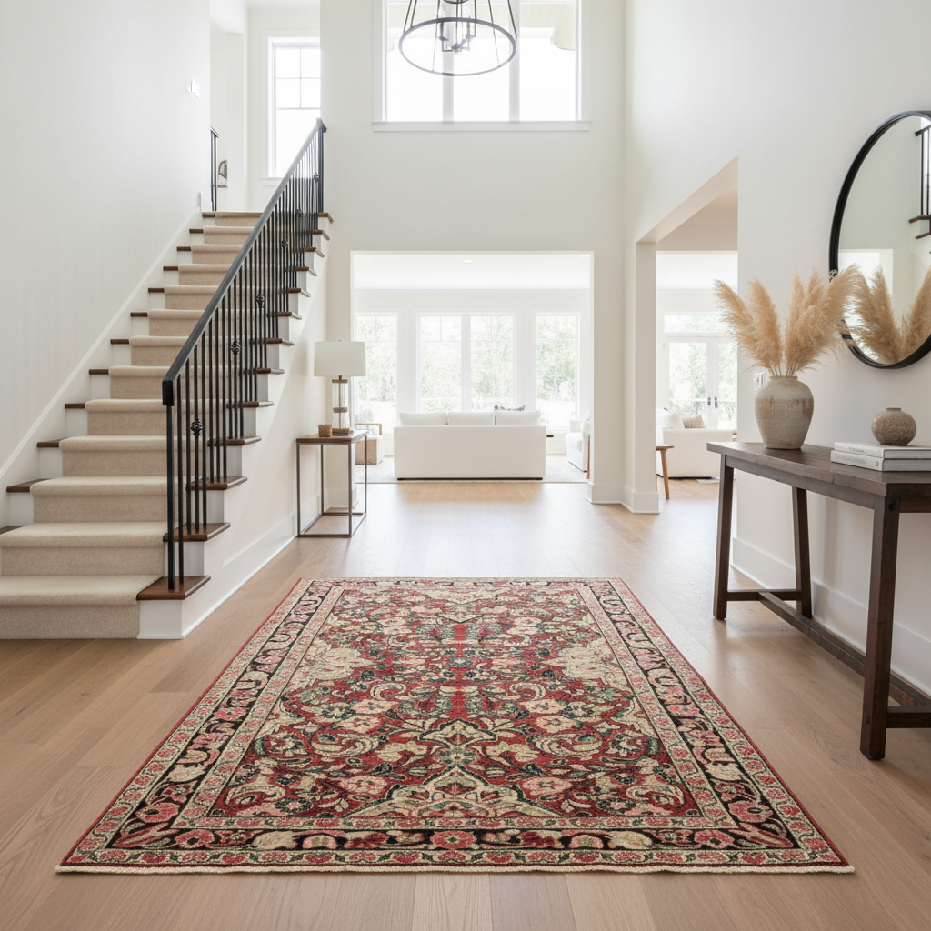 4.1 x 6.7 ft Hand Knotted Old Persian Mahal Rug