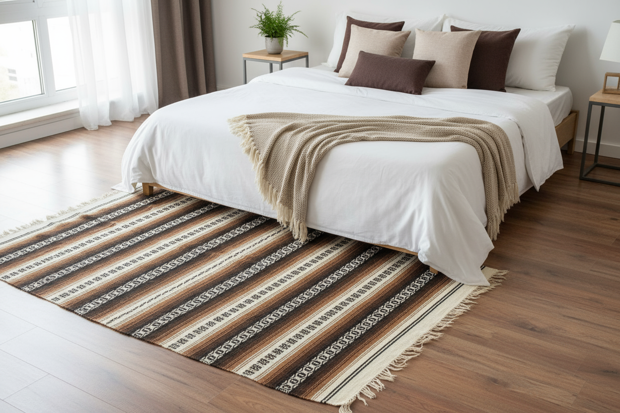 4.7 x 6.9 ft Hand Woven Native American Style Rug