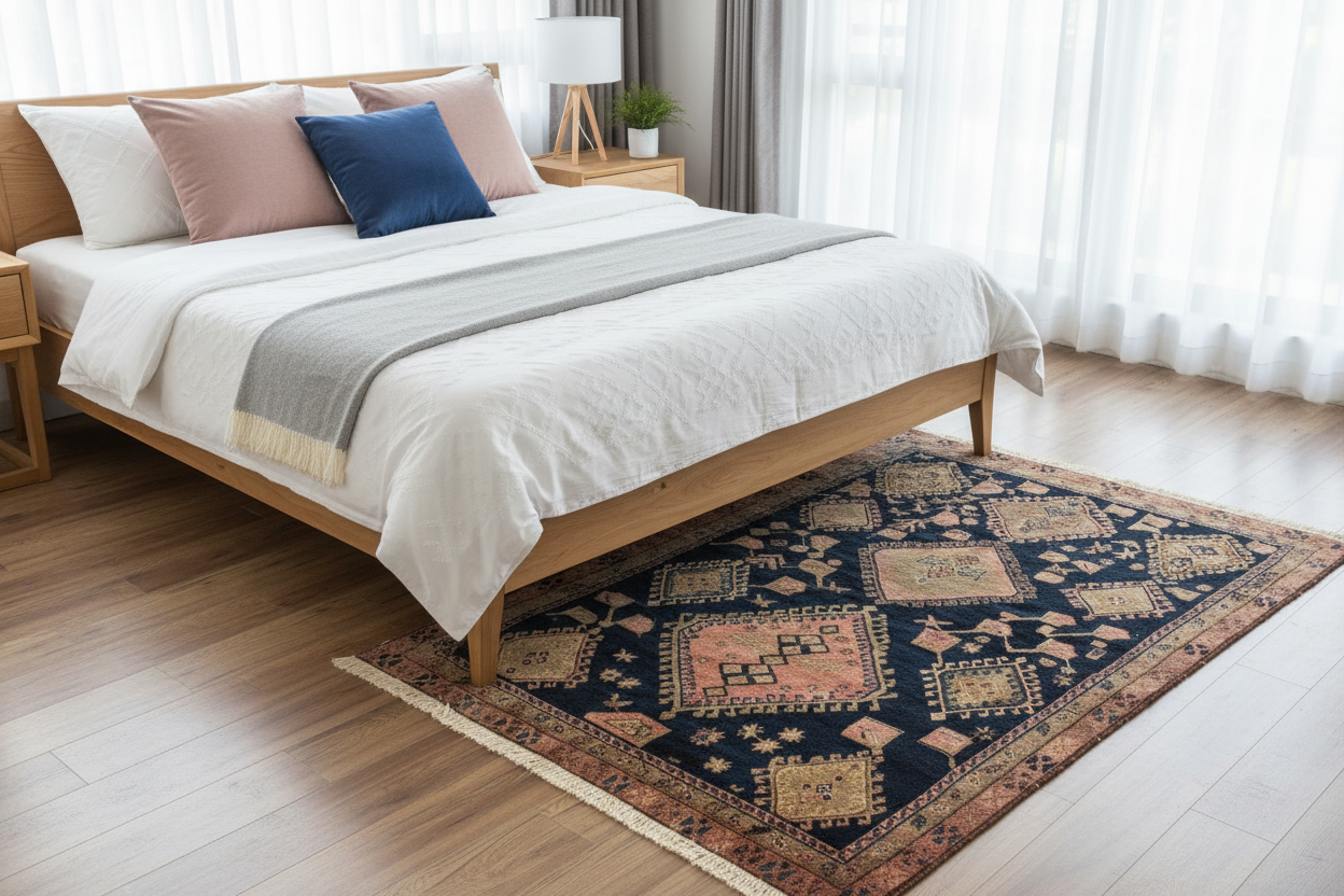 4.5 x 5.8 ft Hand Knotted Old Persian Hamadan Rug