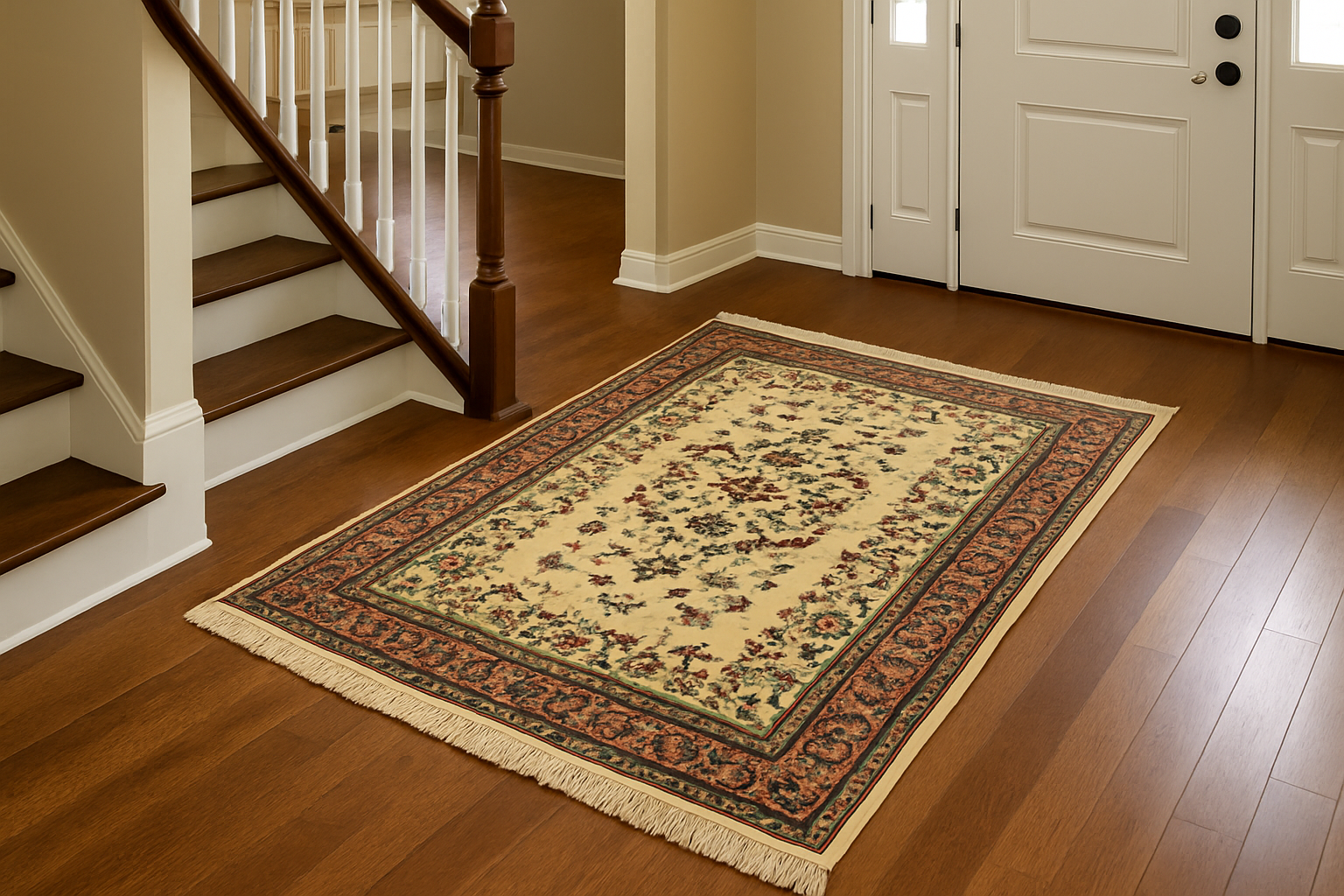 4.1 x 6.2 ft Hand Knotted Pakistani Kashan Rug
